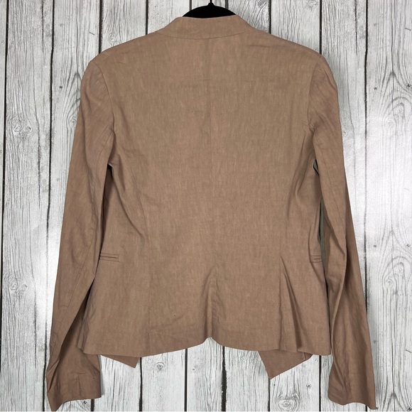 $375 Theory Lanai Linen Blend Beige Blazer size 4 - Picture 4 of 10